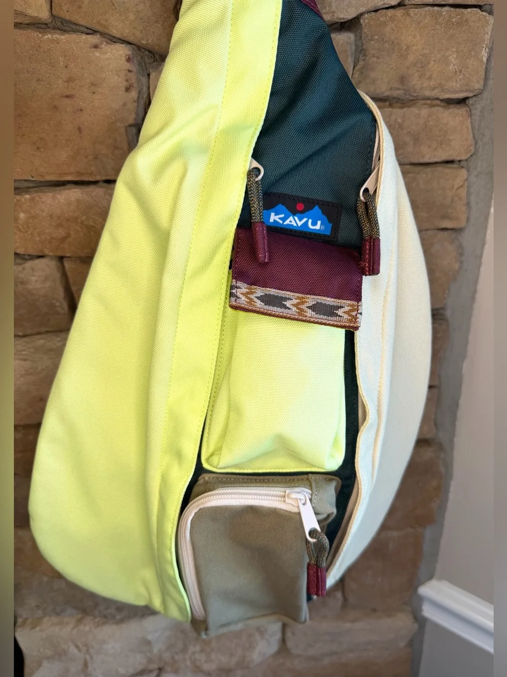 KAVU Remix Rope Bag Fresh Forrest Sling Crossbody Bag NWOT